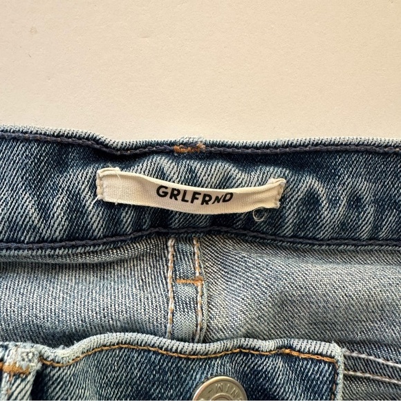 GRLFRND Karolina High Rise Slashed Raw Hem Jeans Size 25 - Picture 3 of 15